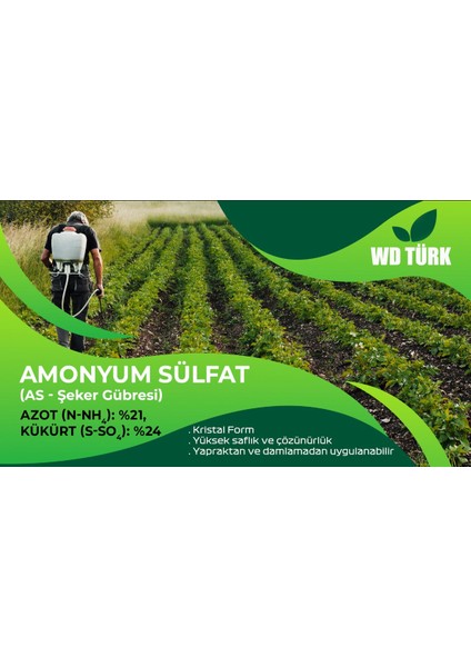 Amonyum Sülfat 3 kg Şeker Gübresi Çim Çiçek Coşturan