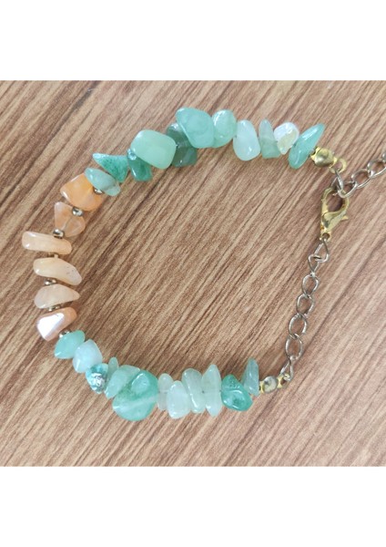 Aventurin & Ametist Doğal Taş Enerji Bilekliği - 4811