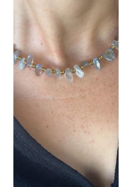 Labradorit Doğaltaş Kolye