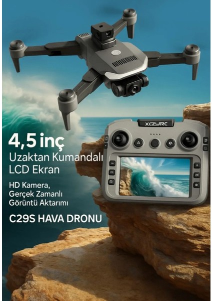C29S Hava Dronu 4k– 200 Mp Hd Kamera 4,5″ LCD Kumanda Gps & Engel Kaçınma fiyatları