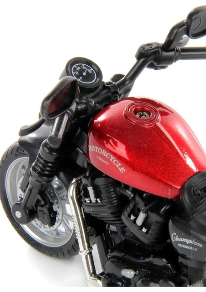 Çek Bırak1:14 Die-Cast Clasic Motosiklet - Kırmızı modelleri