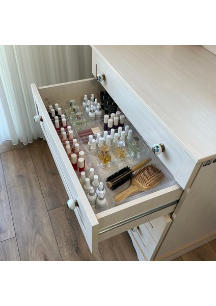 14'lü Set Çekmece Içi Dolap Içi Düzenleyici Organizer Kristal