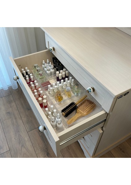 14'lü Set Çekmece Içi Dolap Içi Düzenleyici Organizer Kristal