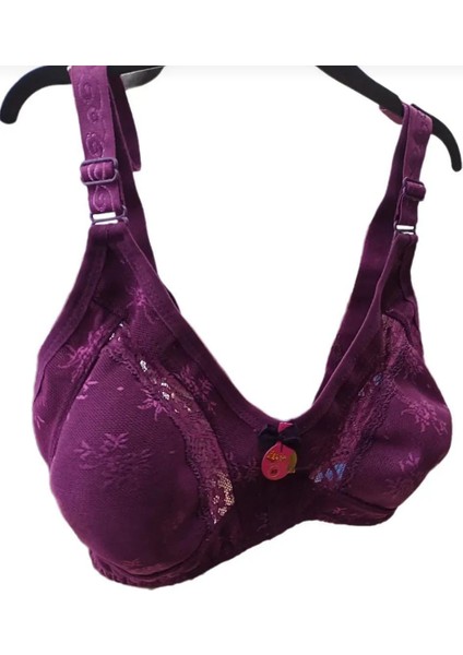 Penye Kumaş , Dantel Detaylı Altı Geniş , Ayarlanabilir Askılı , Battal Boy Toparlayıcı Sütyen