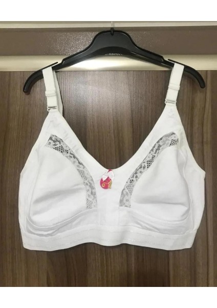 Penye Kumaş , Dantel Detaylı Altı Geniş , Ayarlanabilir Askılı , Battal Boy Toparlayıcı Sütyen