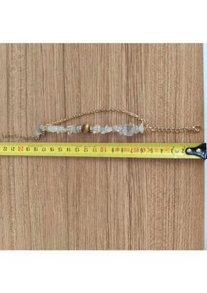 Kaplan Gözü ve Kristal Kuvars Doğal Taş Bileklik - 6817 fiyatları