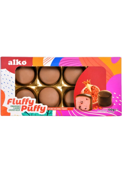 Fluffy Puffy Kaplamalı Nar Aromalı Pişmaniye 130 gr