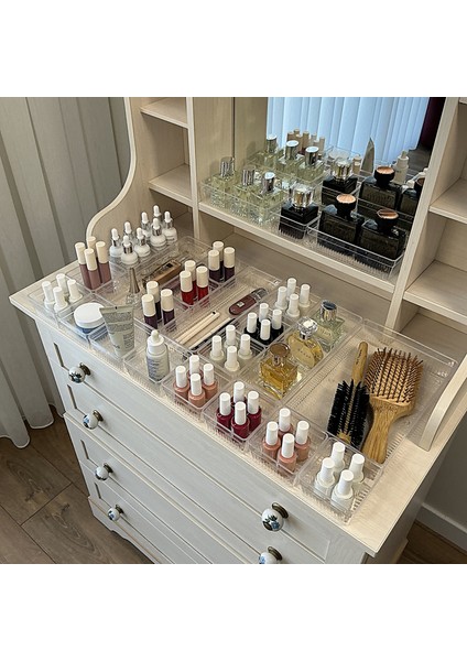 24'lü Set Çekmece Içi Dolap Içi Düzenleyici Organizer Kristal