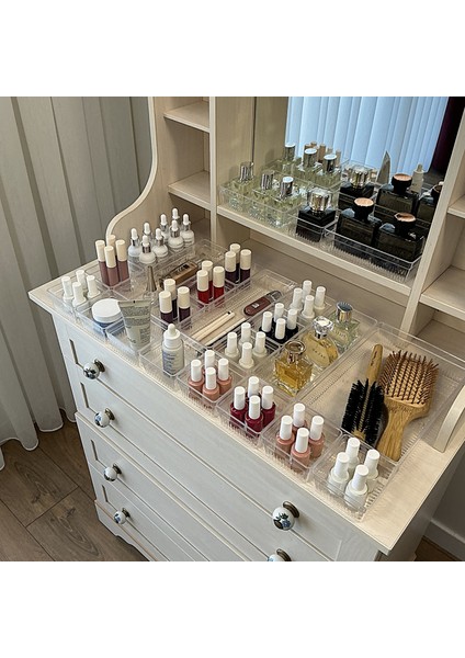 24'lü Set Çekmece Içi Dolap Içi Düzenleyici Organizer Kristal