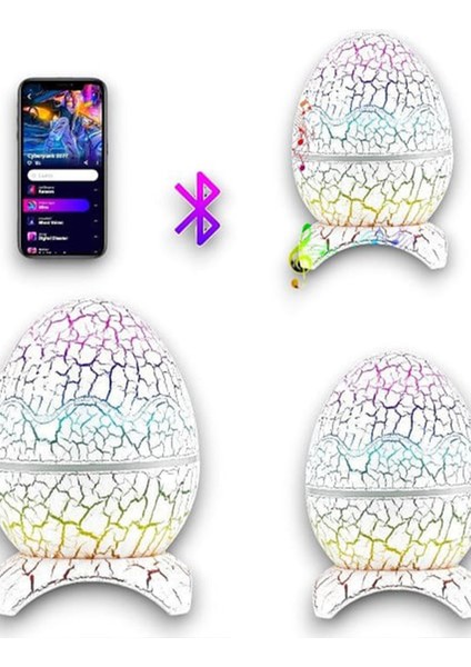 Dekoratif Çatlak Dinozor Yumurtası Ses Hoparlörü ve Gece Lambası indirimleri