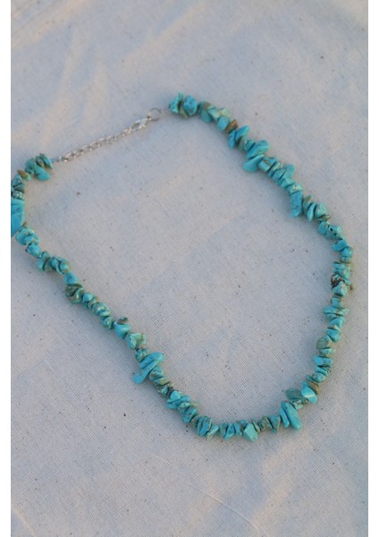 Turkuaz Spiritüel Doğal Enerji Taşı Tam Döngü Kolye