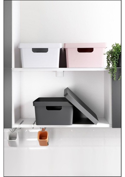 10 Lt Kapaklı Kutu - ANTRASİT fırsatları