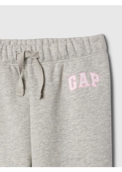 Kız Bebek Gri Gap Logo Kalp Desenli Pull-On Jogger Fleece Eşofman Altı fiyatları