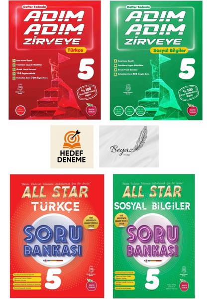 Newton 5.sınıf Adım Adım Türkçe Sosyal All Star Türkçe Sosyal Soru Bankası Hedef Deneme
