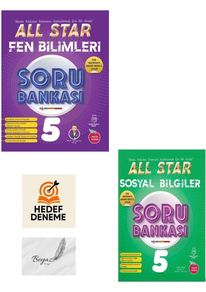 Newton 5.sınıf All Star Fen Bilimleri Sosyal Bilgiler Soru Bankası Hedef Deneme