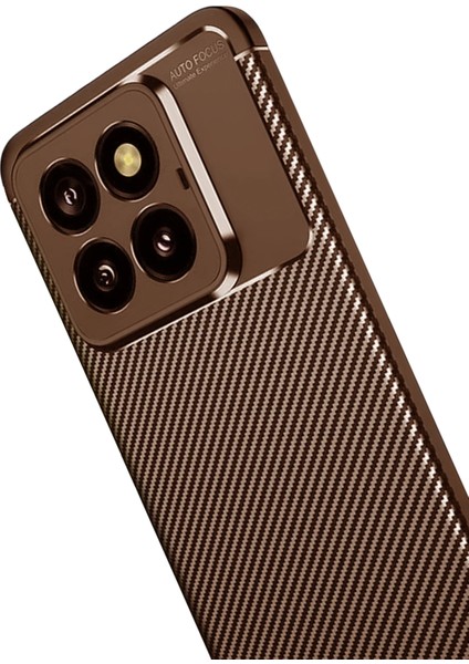 Xiaomi Mi 14T Pro Kılıf Auto Focus Karbon Kapak - Kahverengi Gnzrz fırsatları