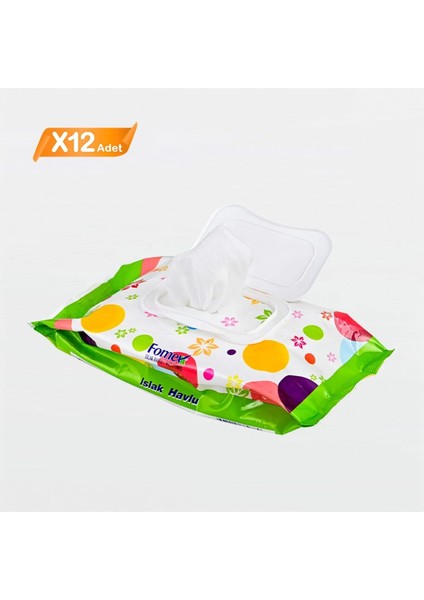 Islak Mendil 72 Yaprak 12 Adet fiyatları