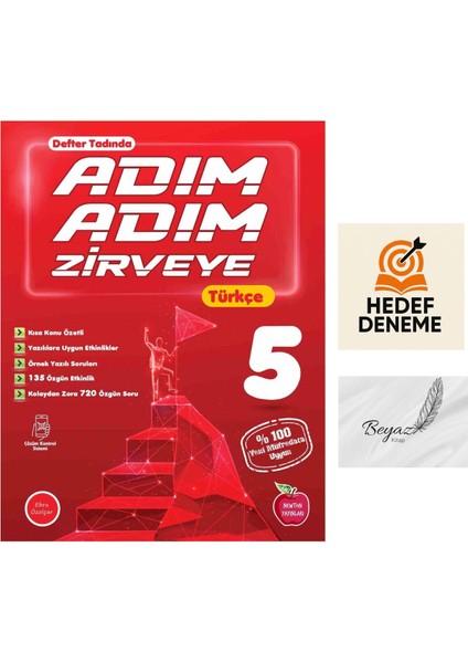 Newton 5.sınıf Adım Adım Zirveye Türkçe Soru Bankası Hedef Deneme