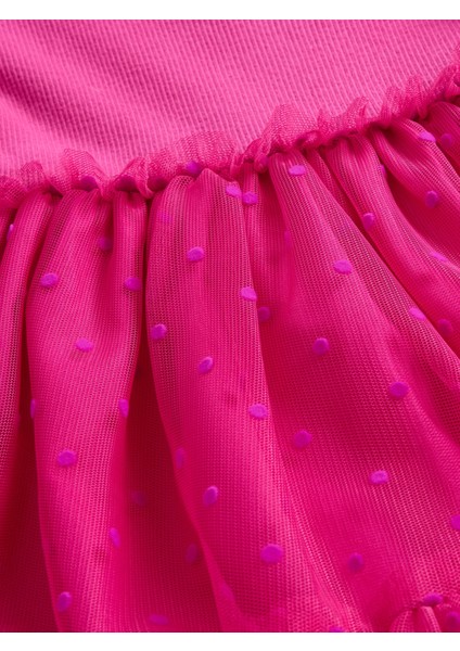 Kız Bebek Pembe Tül Detaylı Elbise fiyatları