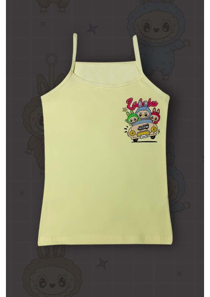 5'li Labubu Baskılı Pamuklu Kız Çocuk Atlet indirimleri