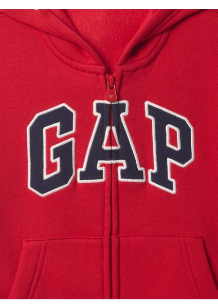 Erkek Bebek Kırmızı Gap Logo Fermuarlı Sweatshirt fiyatları