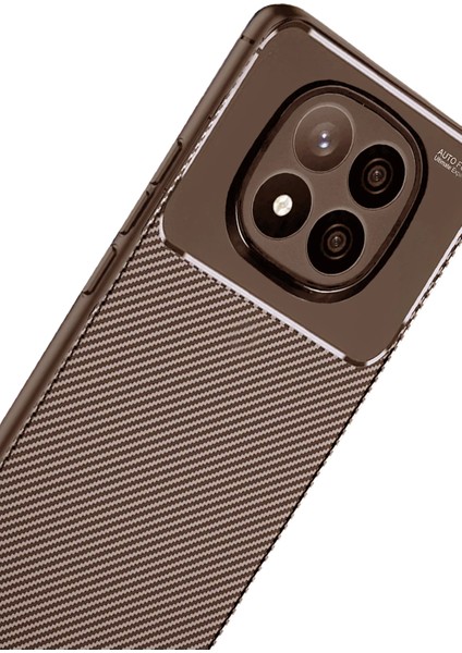Xiaomi Redmi Note 14 Pro Plus Kılıf Auto Focus Karbon Kapak - Kahverengi Gnzrz fırsatları