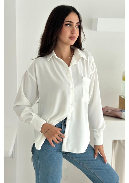 Kadın Oversize Gömlek – Astarsız & Rahat Kesim