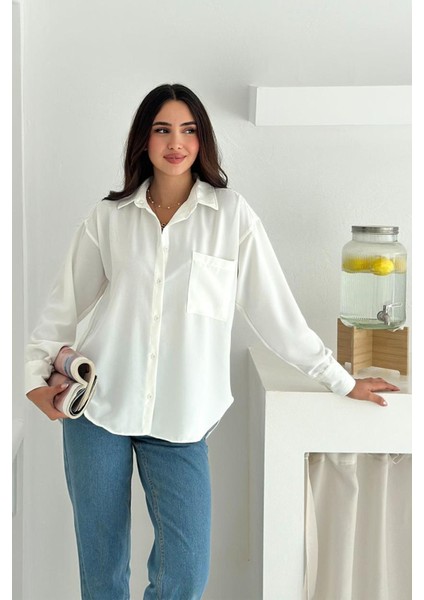 Kadın Oversize Gömlek – Astarsız & Rahat Kesim fiyatları