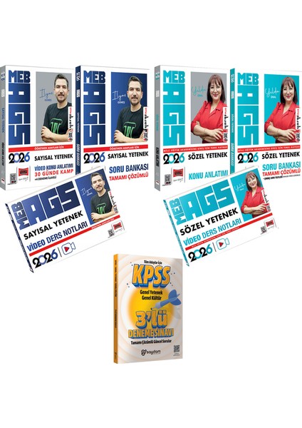 2026 Meb Ags Sözel ve Sayısal Yetenek Kazandıran Set(Ilyas Güneş, Yelda Ünal)