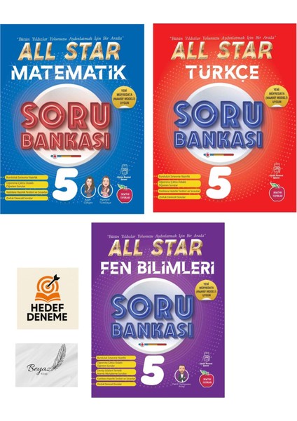 Newton 5.sınıf All Star Matematik Türkçe Fen Soru Bankası Hedef Deneme