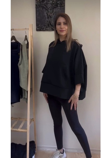 Siyah Sweat Modal Kumaş