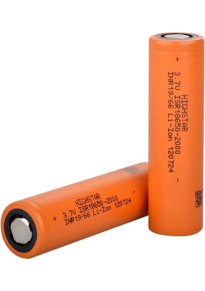 Hıghstar ISR18650-2000 Li-Ion Pil (Yenilenmiş) – 2000 Mah, 3.6 V