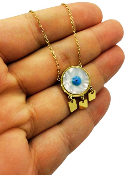 Sedef Detaylı Nazar Göz Kolye fırsatları