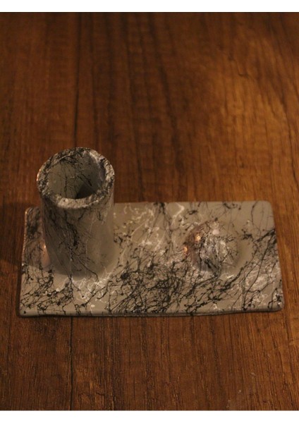 Hazneli Taş Tasarım Çubuk Tütsülük Gri indirimleri