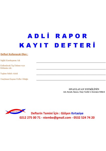 Adli Rapor Kayıt Defteri fırsatları