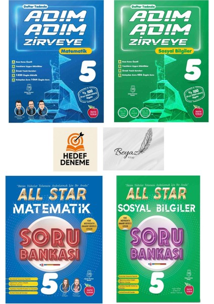 Newton 5.sınıf Adım Adım Matematik Sosyal All Star Matematik Sosyal Soru Bankası Hedef Deneme