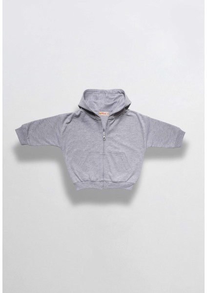 Unisex %100 Pamuk Oversize Kapüşonlu Fermuarlı Sweatshirt