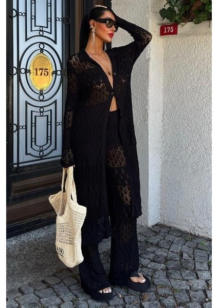 Bridget Ajurlu Uzun Hırka Takım 9881