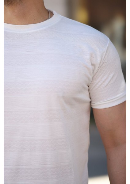 Erkek Mini Jakarlı Kısa Kollu T-Shirt
