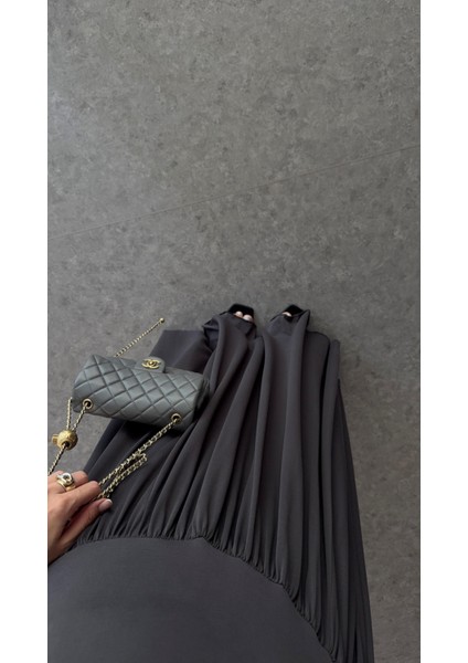 Antrasit Maxi Modal Elbise indirimleri