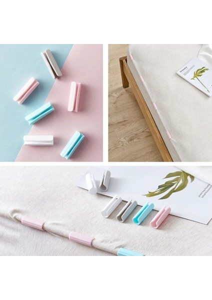 12 Adet Çok Amaçlı Çarşaf Tutucu, Sabitleyici ,kaydırmaz Nevresim Örtü Düzenleyici Klipsler (5250)