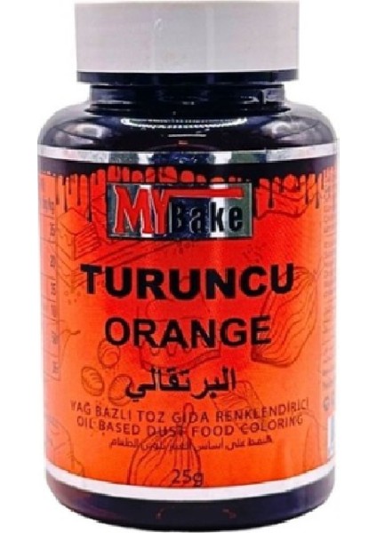 Su Bazlı Toz Gıda Boyası My Bake 75 gr Turuncu