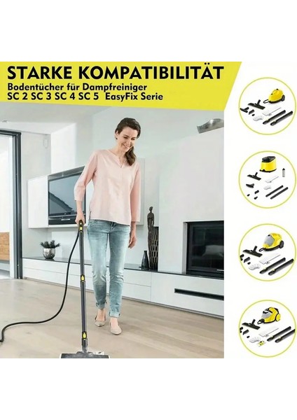 Prolüks Karcher Beyaz Buharlı Temizlik Makinesi Bez Seti Sc2 Sc3 Sc4 Sc5 Uyumlu 12LI Set fırsatları