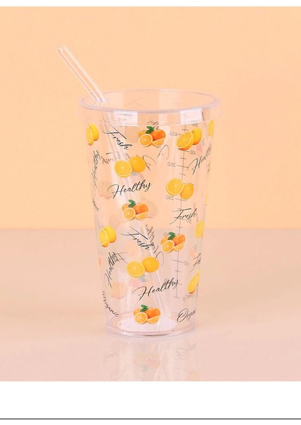 Desenli Plastik Pipetli Bardak 16 cm 1 Adet ROYALEKS-ENF-040 fiyatları