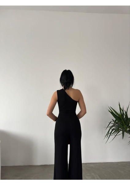 Kadın Tek Omuz Acık Detaylı Scuba Tulum Elbise fiyatları