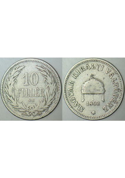 Macaristan 10 Filler 1893.