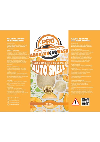 Proaqualuxcarwash Kavun Aramalı Oto Araç Kokusu fiyatları
