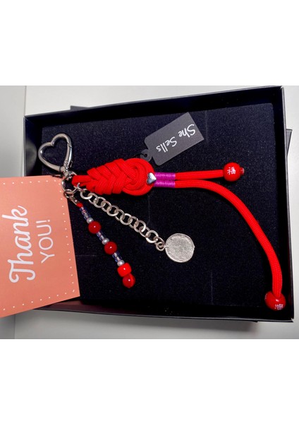 Paracord Örme Kadın Charm – Altın ve Gümüş Kaplama Detaylı, Çanta ve Anahtarlık Aksesuarı