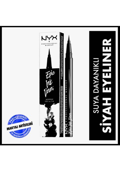 Nyx Professional Makeup Siyah Eyeliner - Epic Ink Liner