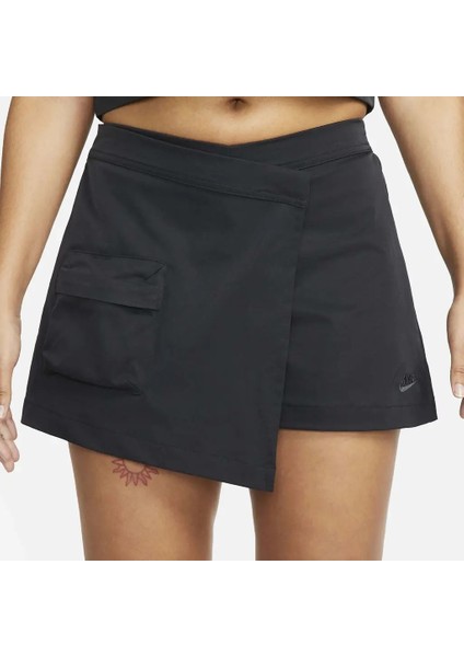 Tech Pack Kadın Siyah Yüksek Bel Şort Etek - Esnek Bel Spor ve Günlük Giyim - DV8491-010 modelleri